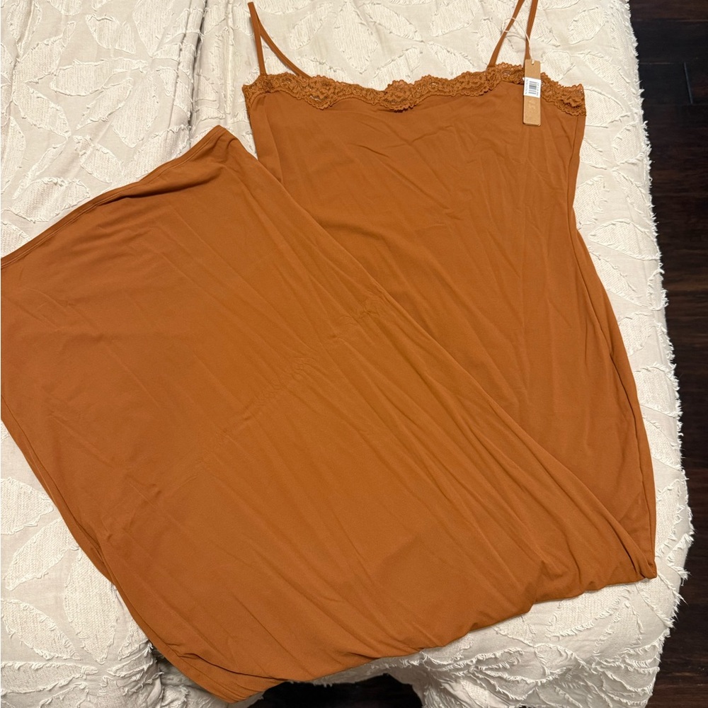 Brand new with tags Skims fits everybody lace long slip dress